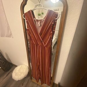 Women's Striped Shortsleeved Cropped Pants Jumpsuit Xhilaration Size XS